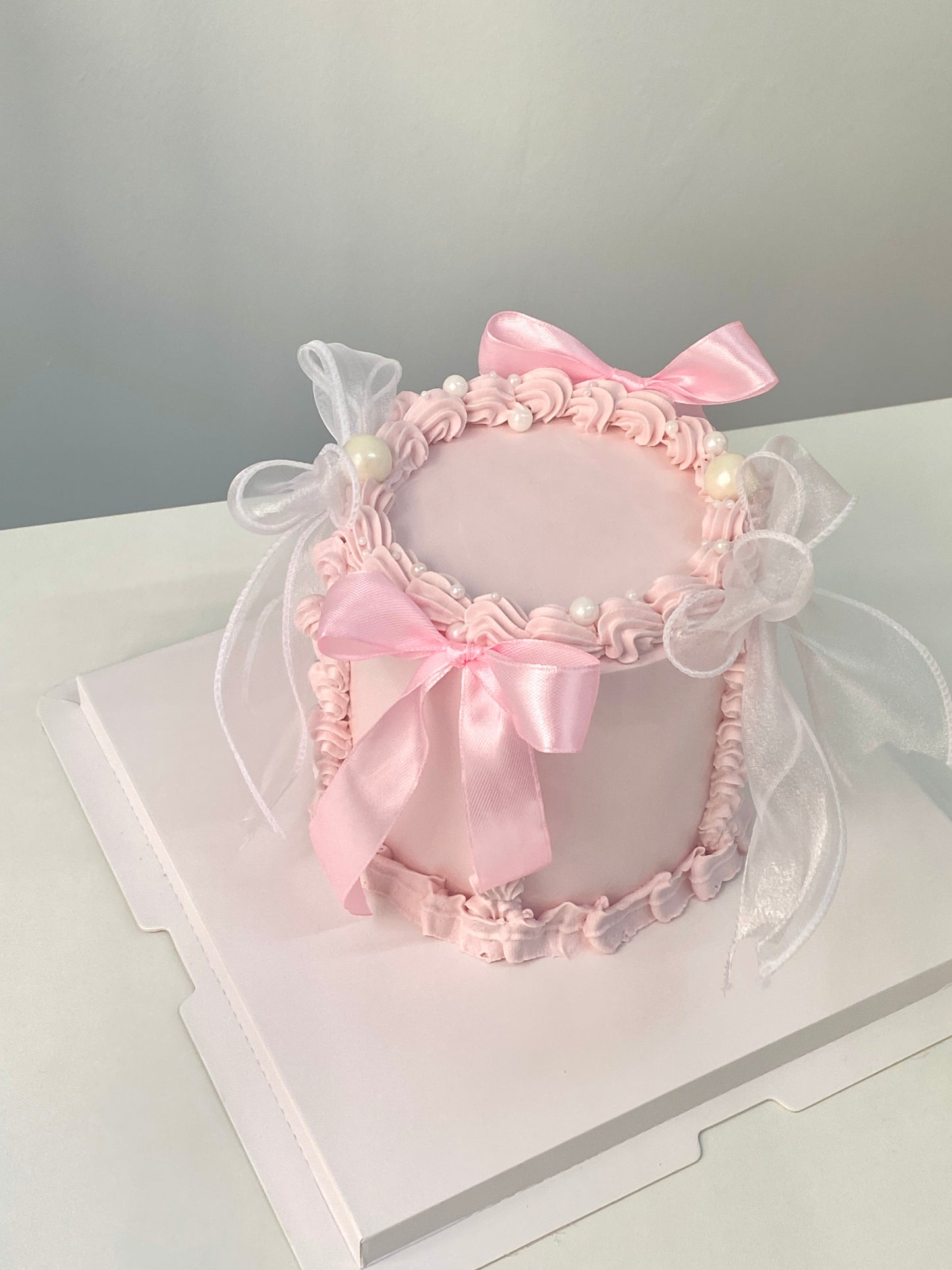 Pink White Ribbon