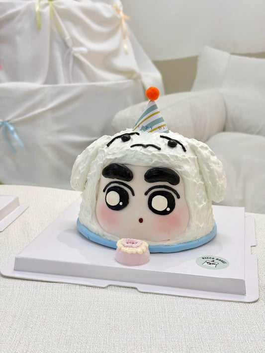 Shin Chan with Shiro