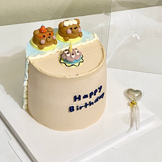 Couple bear by the beach