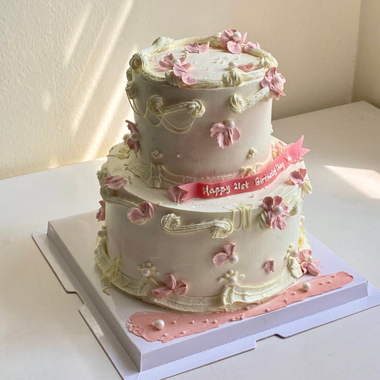 2 Tier Vintage Flower