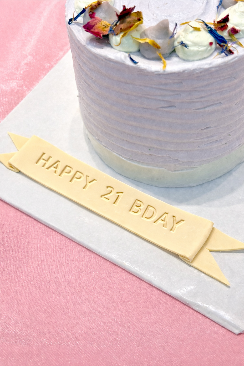 Personalized Wishes on Cake Board